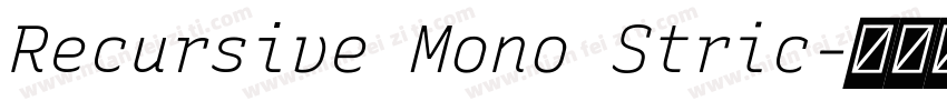Recursive Mono Stric字体转换